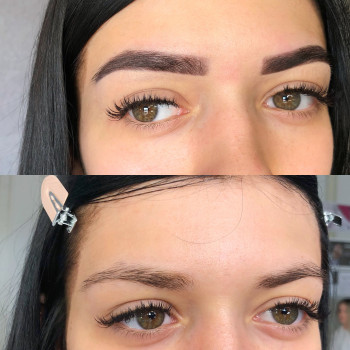 Коррекция и окрашивание бровей гель-краской Elan