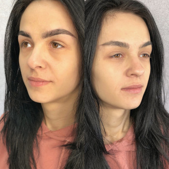 Коррекция и окрашивание бровей гель-краской Elan