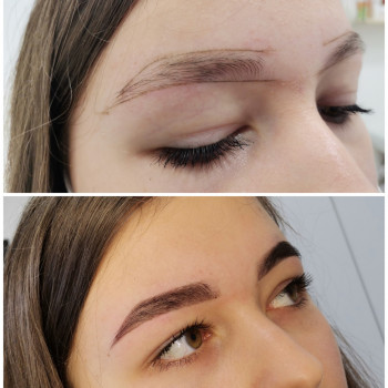 Моделирование +окрашивание и коррекция бровей