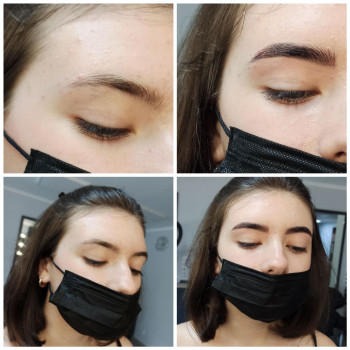 Корекція воском + фарбування фарбою