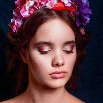 макіяж для фотосесії, рожевий макіяж