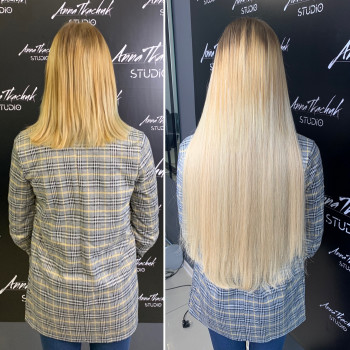 Нарощення волосся мікрокапсульне
                    Перукар-колорист Анна Хмельницький