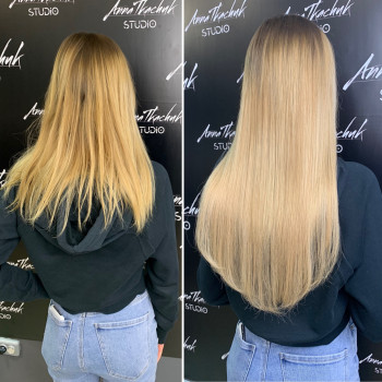 Нарощення волосся мікрокапсульне
                    Перукар-колорист Анна Хмельницький