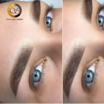 Пудровые брови
