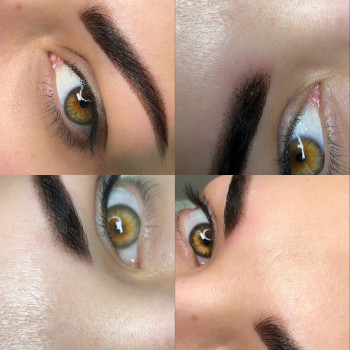 Пудровые брови