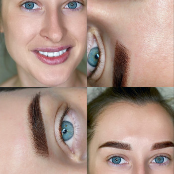 Пудровые брови