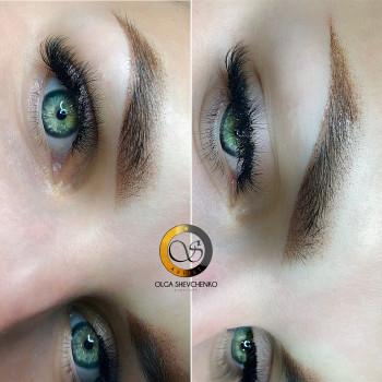 Пудровые брови