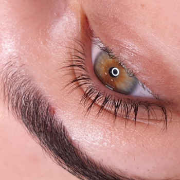 Лами ресниц составами Elan + окрашивание ресниц