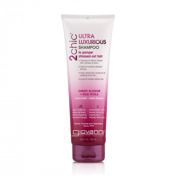 Шампунь для волосся Giovanni 2chic Ultra-Luxurious Shampoo Cherry Blossom & Rose Petals з цвітом вишні та пелюстками троянди, 250 мл