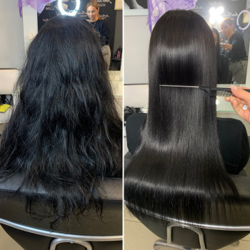 Кератиновое выпрямление волос