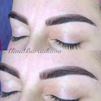 Перманентный макияж бровей (пудровые брови)
                    Салон краси Confetti Харків