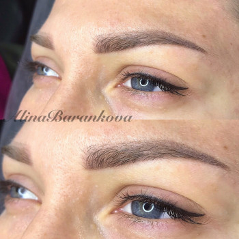 Перманентный макияж бровей (пудровые брови)
                    Салон краси Confetti Харків