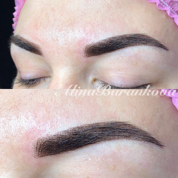 Перманентный макияж бровей (пудровые брови)
                    Салон краси Confetti Харків