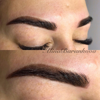 Перманентный макияж бровей (пудровые брови)
                    Салон краси Confetti Харків
