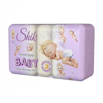 Дитяче крем-мило Shik Cream Soap Baby перед сном, троянда та лаванда, 5*70 г (екопак)