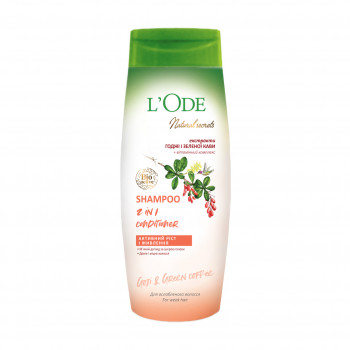 Шампунь-кондиціонер L'Ode Natural Secrets Shampoo 2 In 1 Conditioner Goji & Green Coffee Активний ріст та живлення, для ослабленого волосся, 400 мл