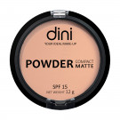 Компактна матувальна пудра для обличчя Dini Compact Matte Powder SPF 15, 03, 12 г