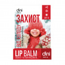 Гігієнічна помада для губ Dini Lip Balm Захист від холоду SPF 15, Полуниця & журавлина, 4.5 г