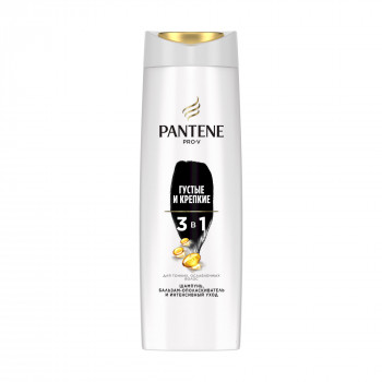 Шампунь и бальзам-ополіскувач та інтенсивний догляд Pantene Pro-V 3 в 1 Густе та міцне, для тонкого та ослабленого волосся, 325 мл