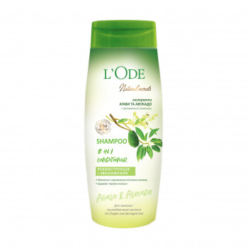 Шампунь-кондиціонер для волосся L'Ode Natural Secrets Shampoo 2 In 1 Conditioner Реконструкція та зволоження, 400 мл