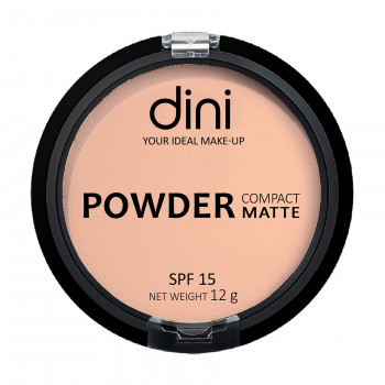 Компактна матувальна пудра для обличчя Dini Compact Matte Powder SPF 15, 02, 12 г