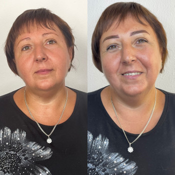 Одразу після перманенту брів