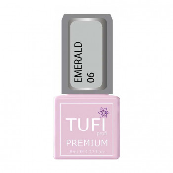 Гель-лак для нігтів Tufi profi Premium Emerald 07 Сріблястий, 8 мл
