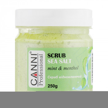 Відновлювальний скраб із морської солі Canni Scrub Sea Salt м'ята та ментол, 250 г