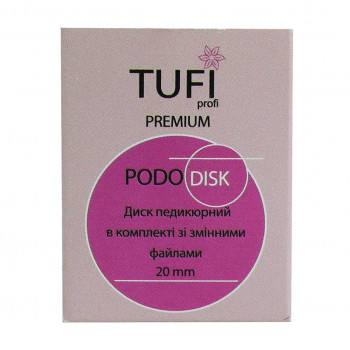 Педикюрний диск-основа Tufi Profi Podo зі змінними файлами, 10 шт (5*180 грит + 5*100 грит) (0101566)