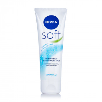 Інтенсивний зволожувальний крем NIVEA Soft для обличчя, рук та тіла, з олією жожоба та вітаміном Е, 75 мл