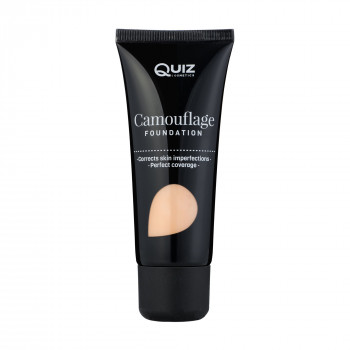 Маскувальний тональний крем для обличчя Quiz Cosmetics Camouflage Foundation Шовковий дотик 02 Pure Beige, 30 мл