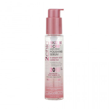 Розгладжувальна сироватка Giovanni 2chic Frizz Be Gone Anti-Frizz Polishing Serum Shea Butter + Sweet Almond Oil для неслухняного волосся, 81 мл