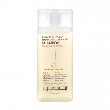 Зволожувальний шампунь Giovanni Eco Chic Technology Hydrating-Clarifying 50:50 Balanced Shampoo для нормального та сухого волосся, 60 мл