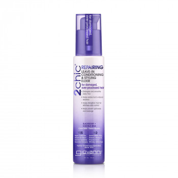 Відновлювальний незмивний кондиціонер-стайлер Giovanni 2chic Repairing Leave-In Conditioner & Styling Elixir для пошкодженого волосся, 118 мл