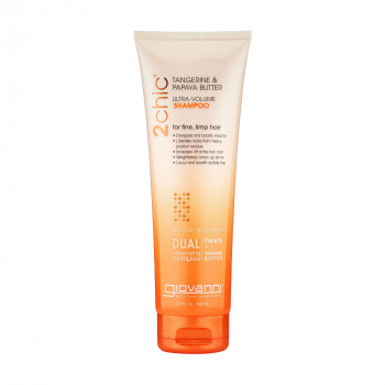 Шампунь Giovanni 2chic Ultra-Volume Shampoo Tangerine & Papaya Butter для тонкого та ослабленого волосся, 250 мл