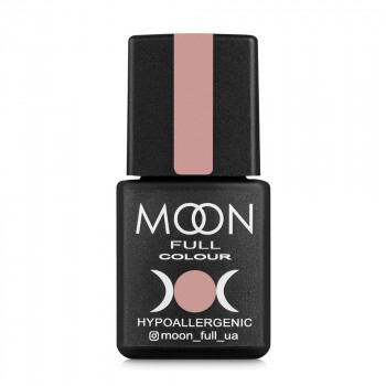 Гель-лак для нігтів Moon Full Color Hypoallergenic Gel Polish 307 напівпрозорий персиковий з різнокольоровим шимером, 8 мл