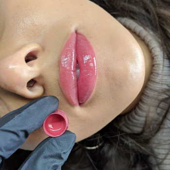 Nude blush lips? перманент губ сразу после процедуры
