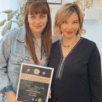 Фото с базового курса по ламинированию ресниц