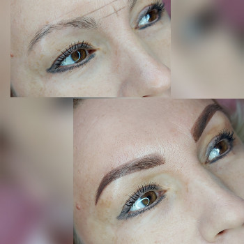 Пудровые бровки