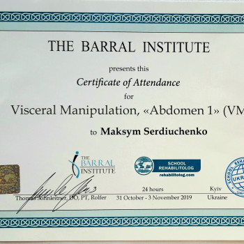 Институт Барраля. Висцеральные манипуляции "Живот"1.