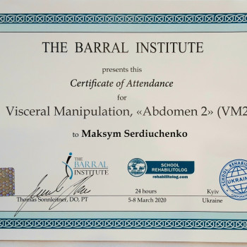 Институт Барраля. Висцеральные манипуляции "Живот"2.