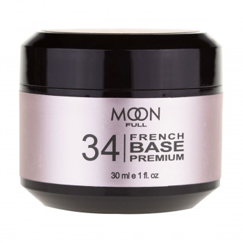 База-френч для гель-лаку Moon Full Base French Premium 34 Біло-бежевий світлий, 30 мл