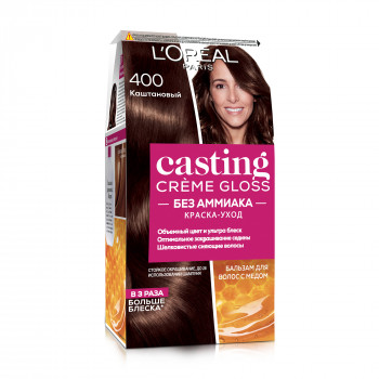 Безаміачна фарба для волосся L'Oreal Paris Casting Creme Gloss 400 Каштан, 180 мл
