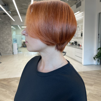 Рыжий цвет волос карамельный, фото - Парикмахер Аника Шамрай