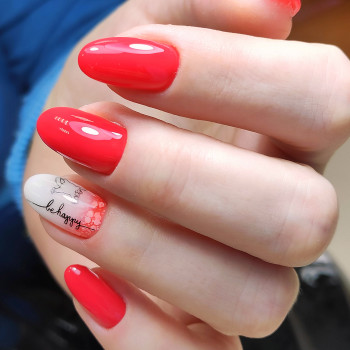 Комбинированный маникюр. Покрытие гель-лак. Градиент. Стемпи
     