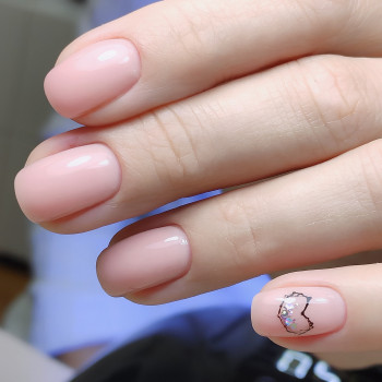 Комбинированный маникюр. Покрытие гель-лак. Роспись
 