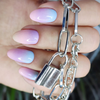 Комбинированный маникюр. Градиент
 