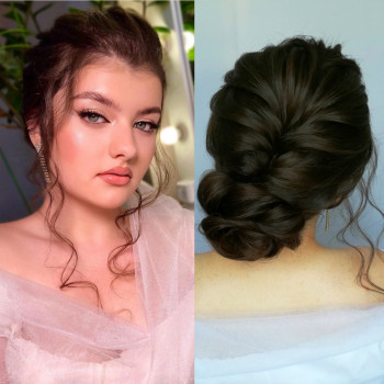 Прическа на свадьбу пучок низкий, фото - Парикмахер Татьяна Сирко