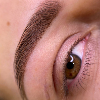 Пудрове напилення брів для клієнтки