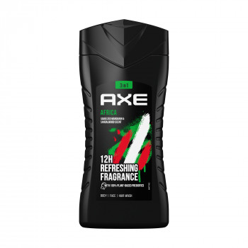 Гель для душу 3 в 1 Ахе Africa 12 H Refreshing Fragrance, чоловічий, 250 мл